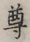 尊の位置