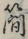 簡の位置