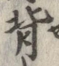 背の位置