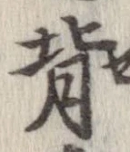 背の位置