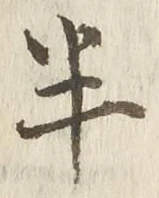 文字半
