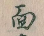 面の位置