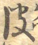 皮の位置