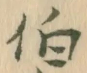 伯の位置