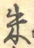 朱の位置