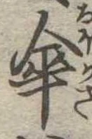 傘の位置