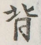 背の位置