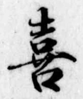 喜の位置