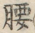字腰