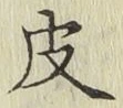 글자 皮