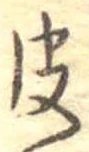 皮の位置