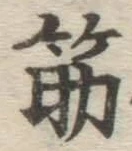 字筋