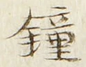 Chữ 鐘