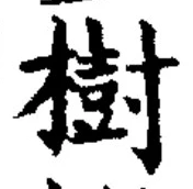 「樹」字