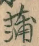 글자 蒲