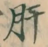 「肝」字