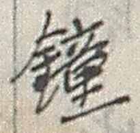 Chữ 鐘