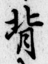 背の位置