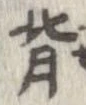 背の位置
