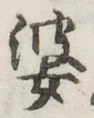婆の位置